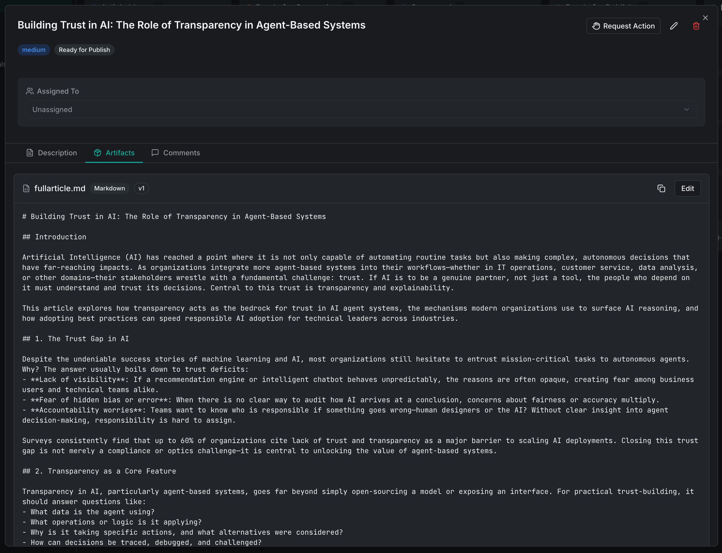 Humans and Agents Working Together